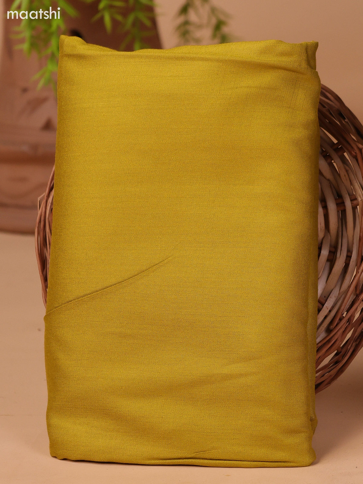 Deep Wine Shade and Mustard Yellow Cotton Dress Material With Plain Body & Embroidery Work Neck Pattern and Bottom & Dupatta