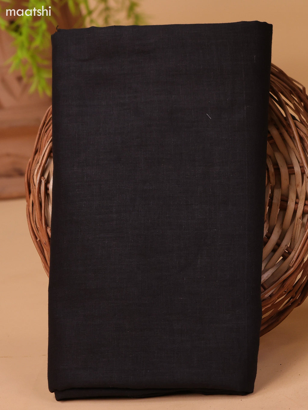 Maroon and Black Cotton Dress Material With Allover Prints & Embroidery Work Neck Pattern and Bottom & Dupatta