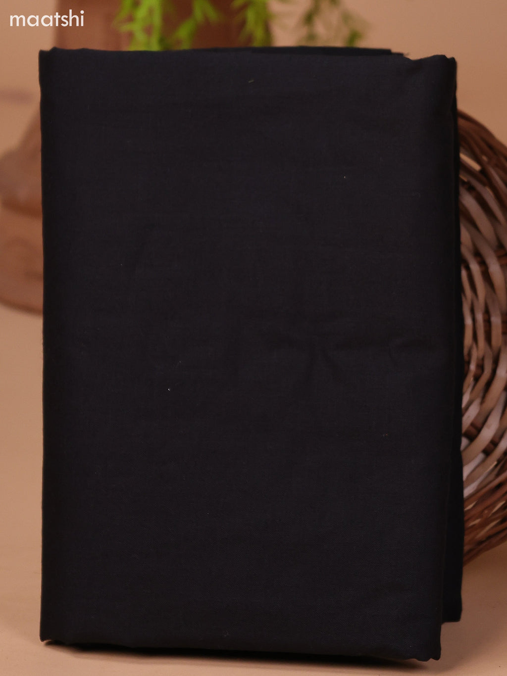 Dark Rust and Black Cotton Dress Material With Plain Body & Embroidery Work Neck Pattern and Bottom & Ajrakh Prints Dupatta