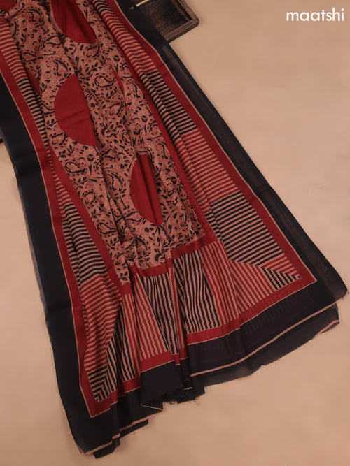Black Cotton Dress Material With Butta Prints and Bottom & Cotton Dupatta