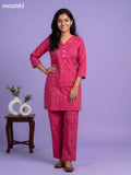 Pink Cotton Printed Co-Ord Set
