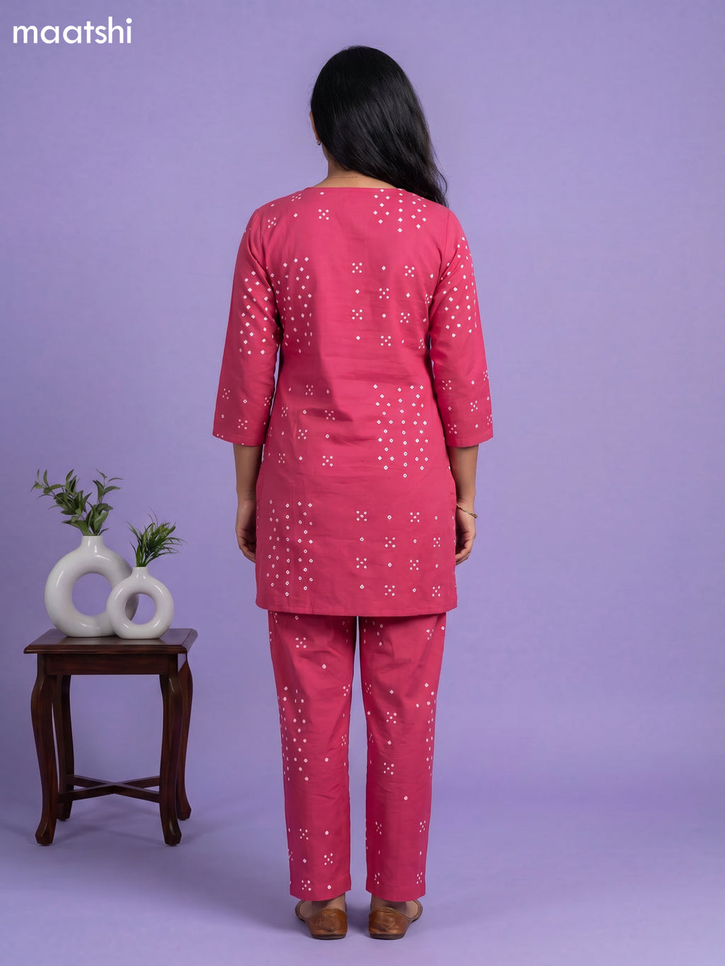 Pink Cotton Printed Co-Ord Set