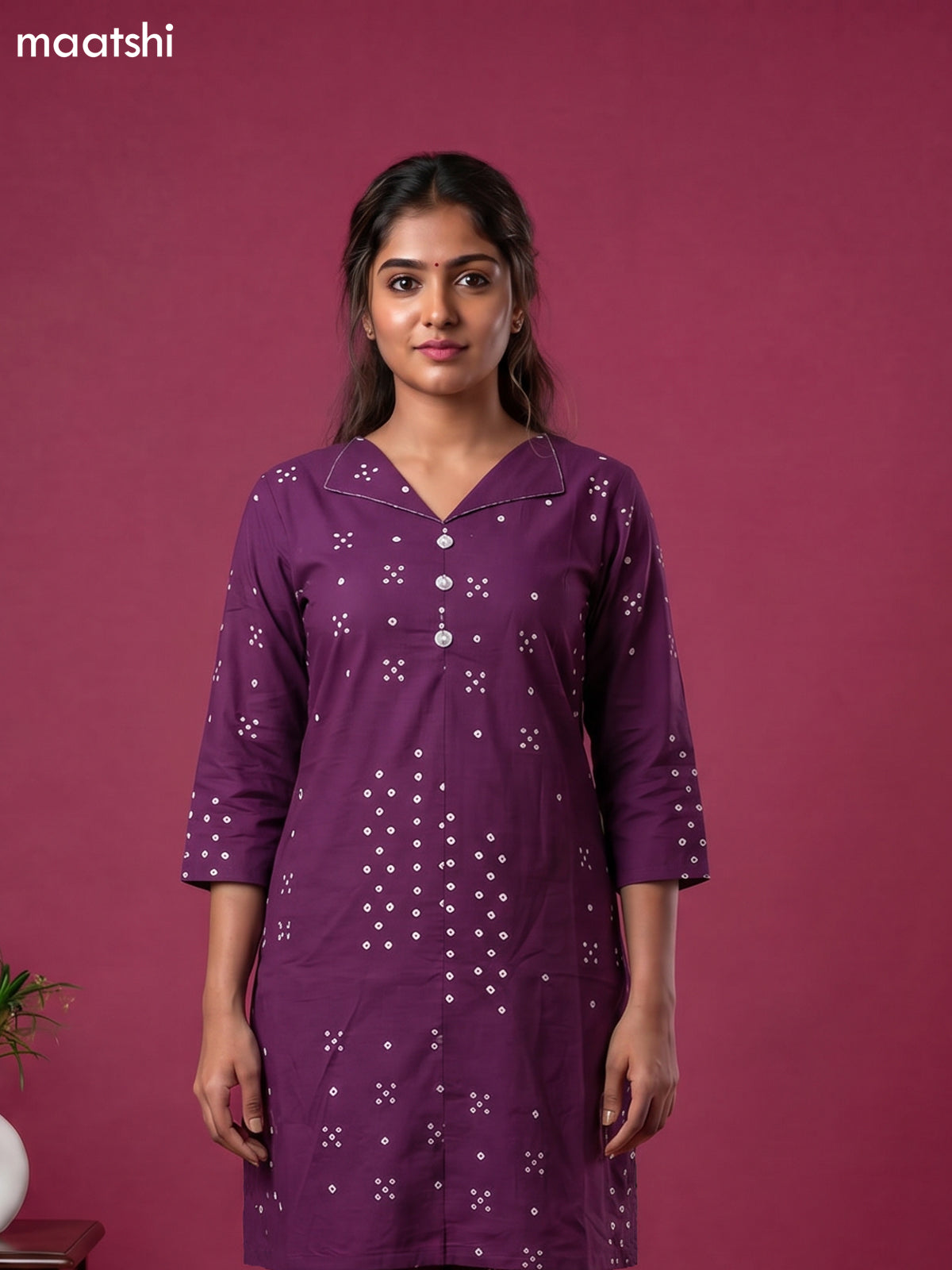 Purple Cotton Printed Co-Ord Set