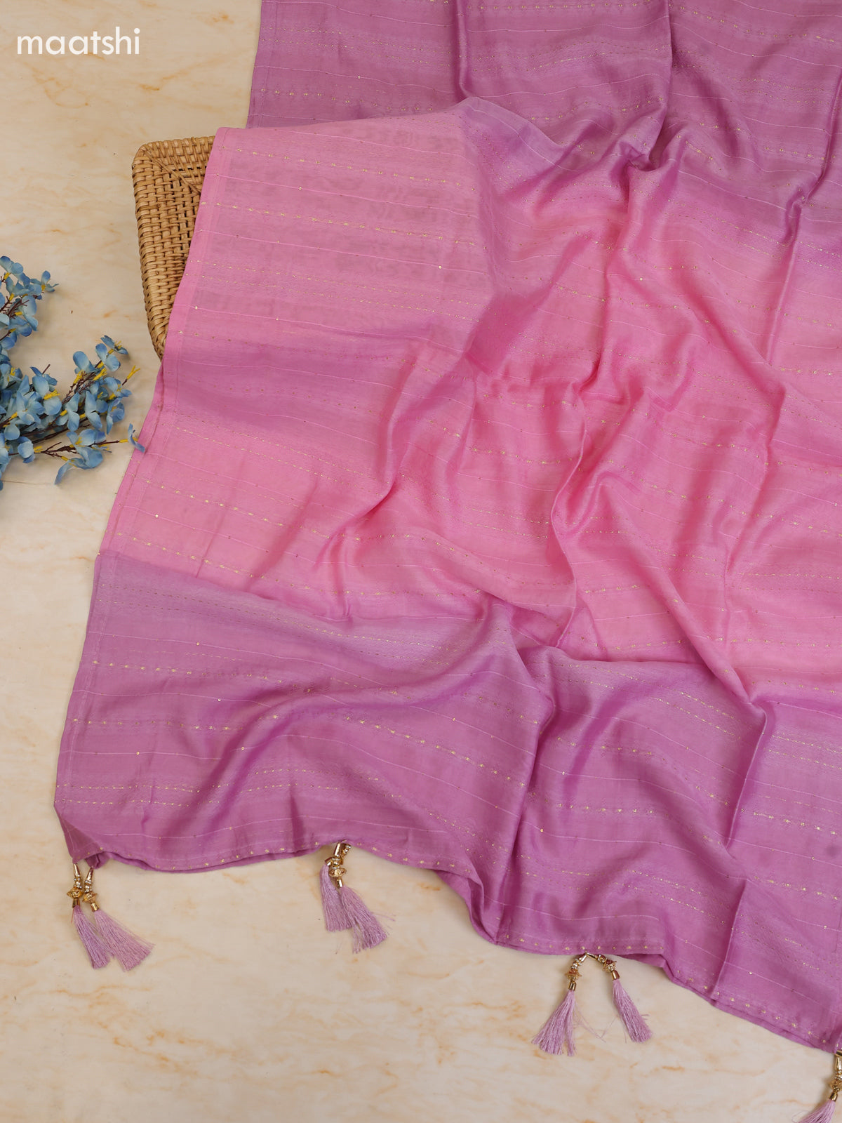 Pink Cotton Dress Material With Printed & Patch Work Neck Pattern With Bottom and Dupatta