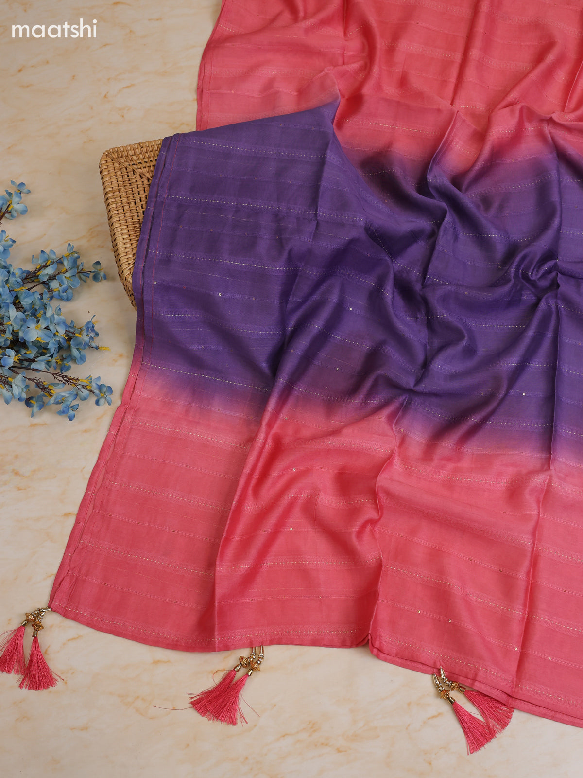Dark Pink and Cream Cotton Dress Material With Printed & Patch Work Neck Pattern With Bottom and Dupatta