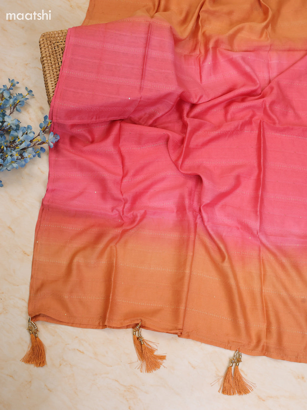 Pink and Cream Cotton Dress Material With Printed & Patch Work Neck Pattern With Bottom and Dupatta