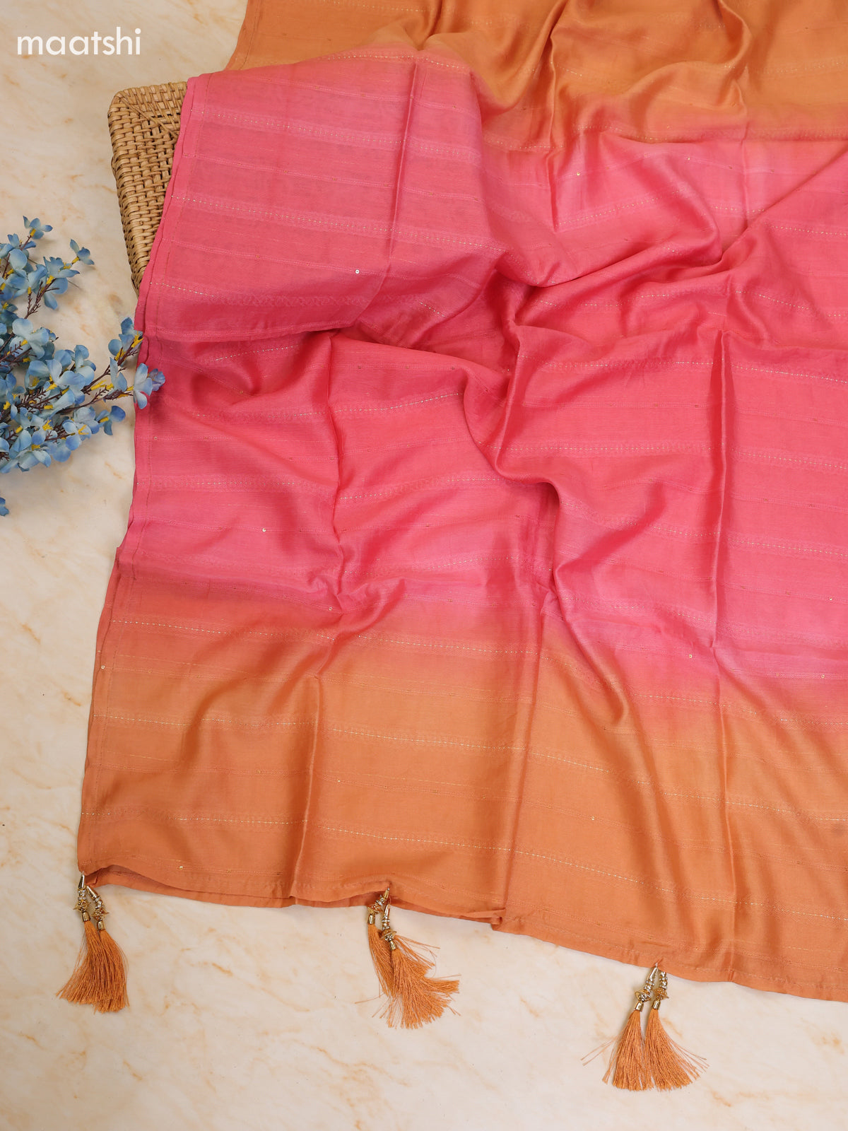 Pink and Cream Cotton Dress Material With Printed & Patch Work Neck Pattern With Bottom and Dupatta
