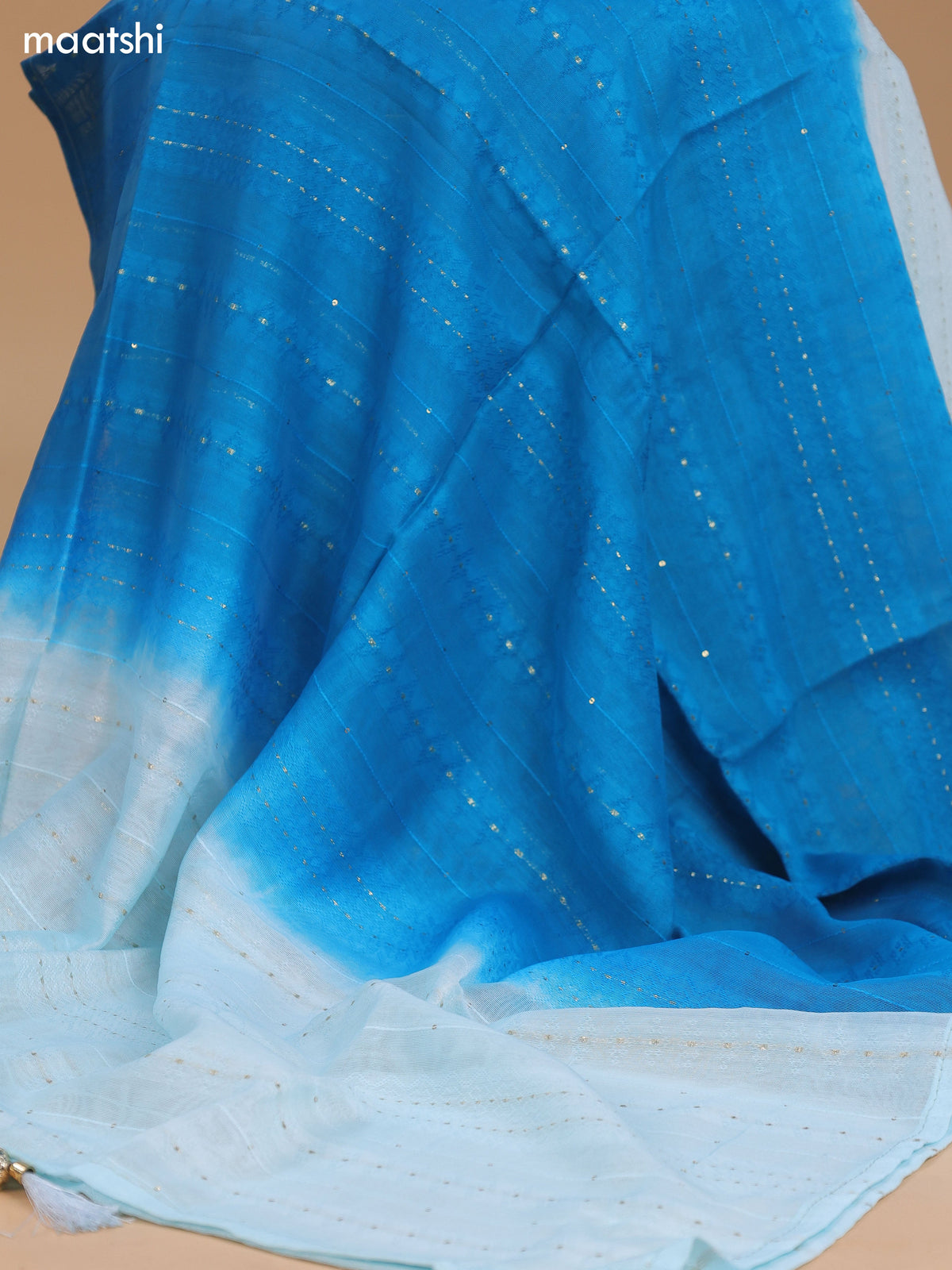 Light Blue Cotton Dress Material With Allover Floral Prints & Embroidery Work Neck Pattern and Bottom & Dupatta