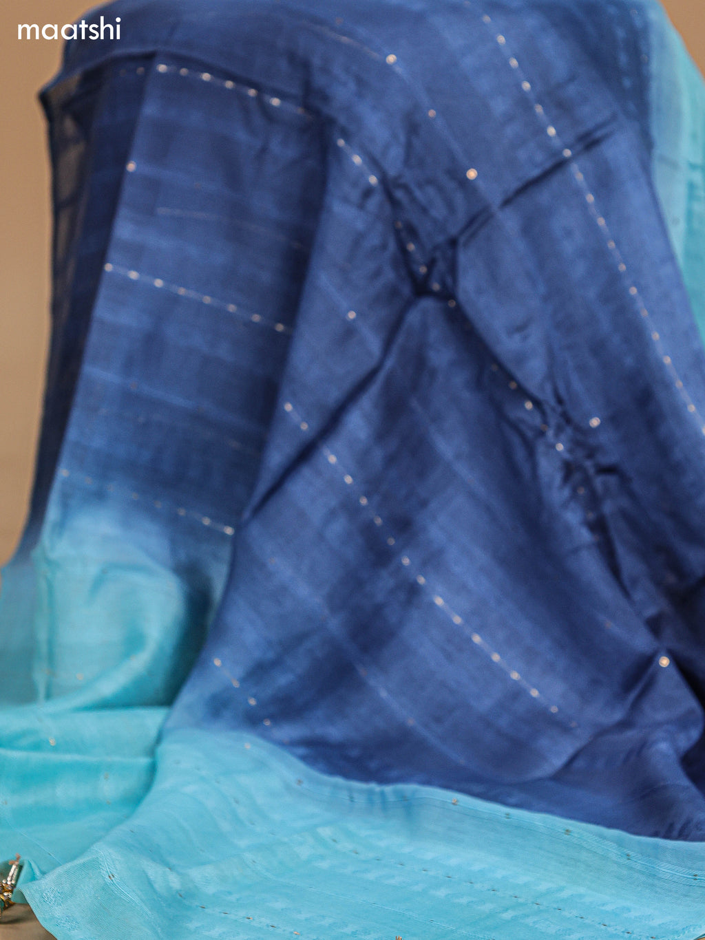 Off White and Light Blue Cotton Dress Material With Allover Floral Prints & Embroidery Work Neck Pattern and Bottom & Dupatta