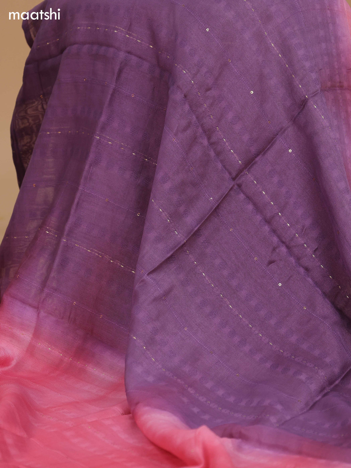 Off White and Pink Cotton Dress Material With Allover Floral Prints & Embroidery Work Neck Pattern and Bottom & Dupatta