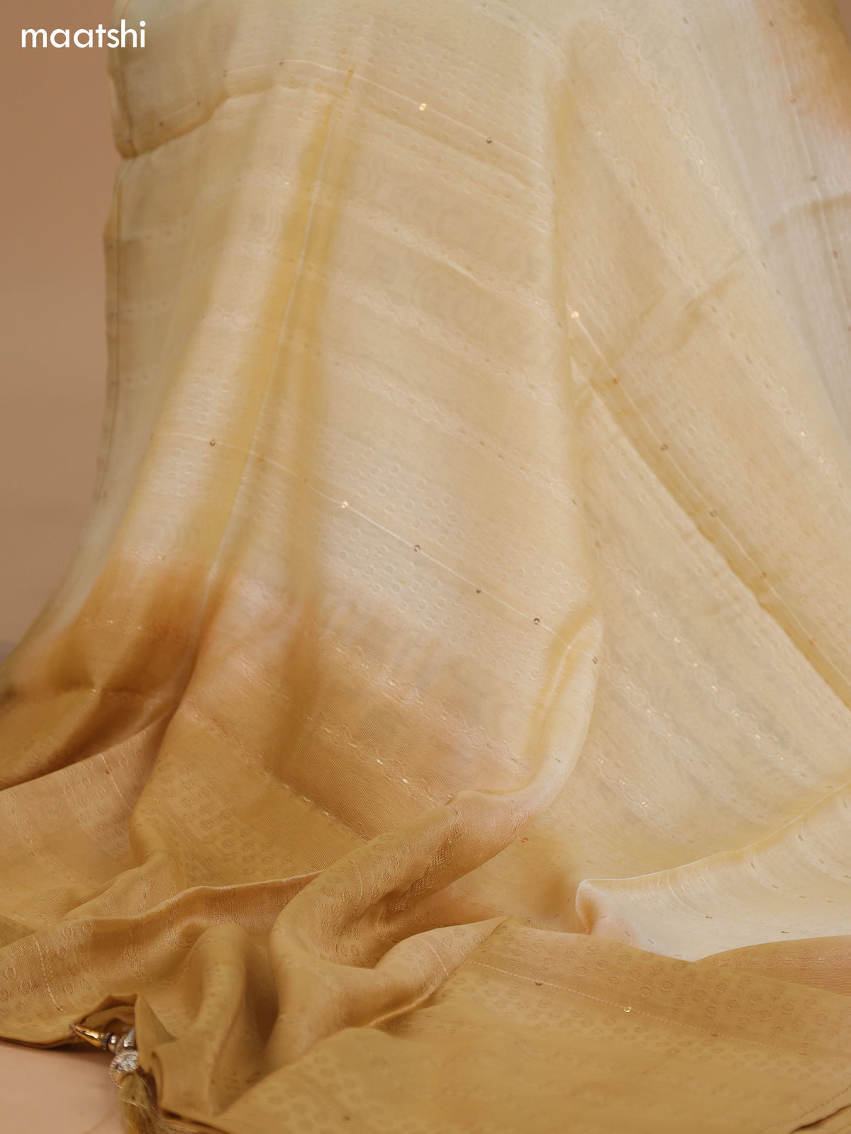Sandal Cotton Dress Material With Floral Buttas & Embroidery Work Neck Pattern and Bottom & Dupatta