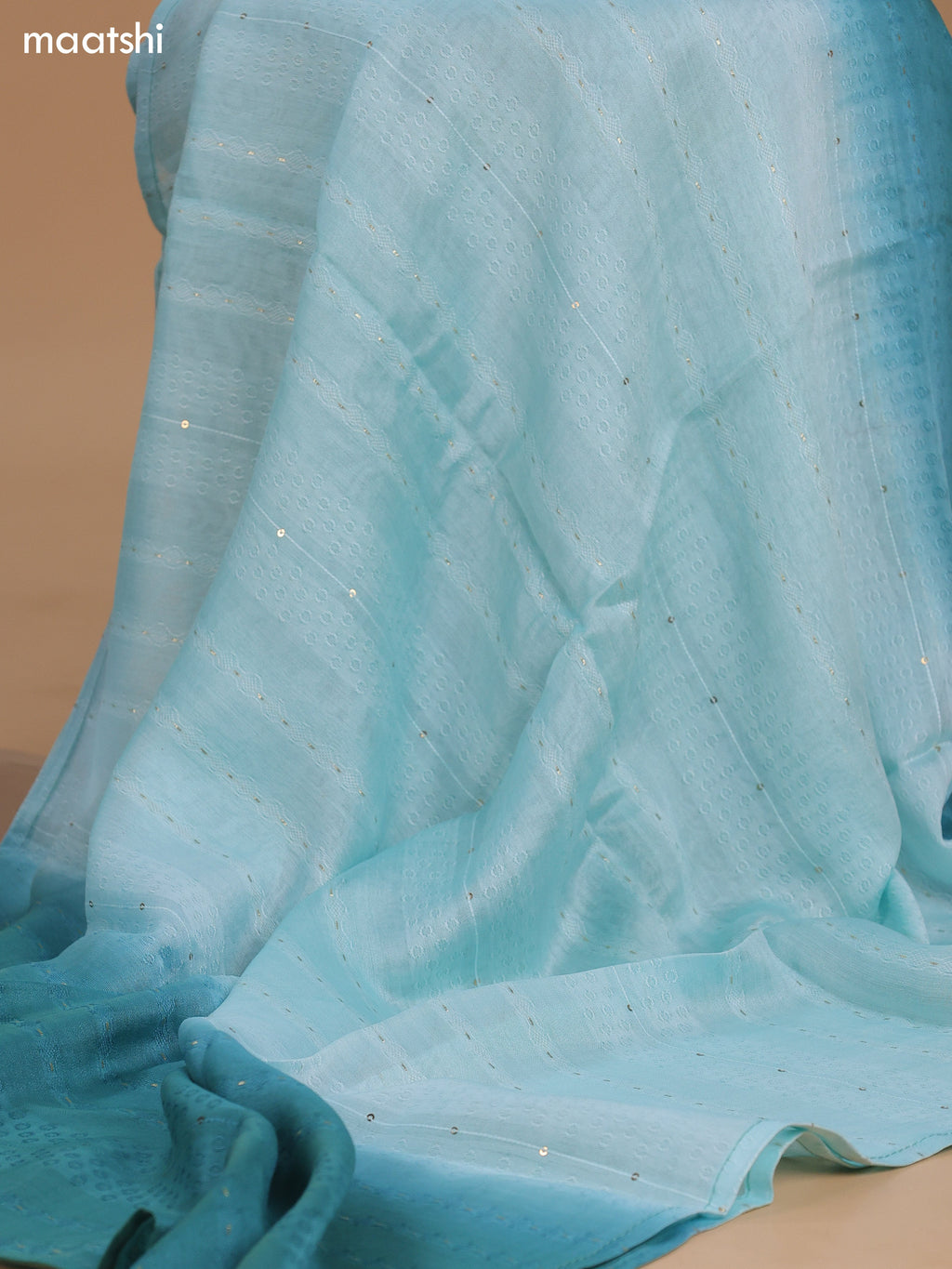 Teal Blue Cotton Dress Material With Floral Buttas & Embroidery Work Neck Pattern and Bottom & Dupatta