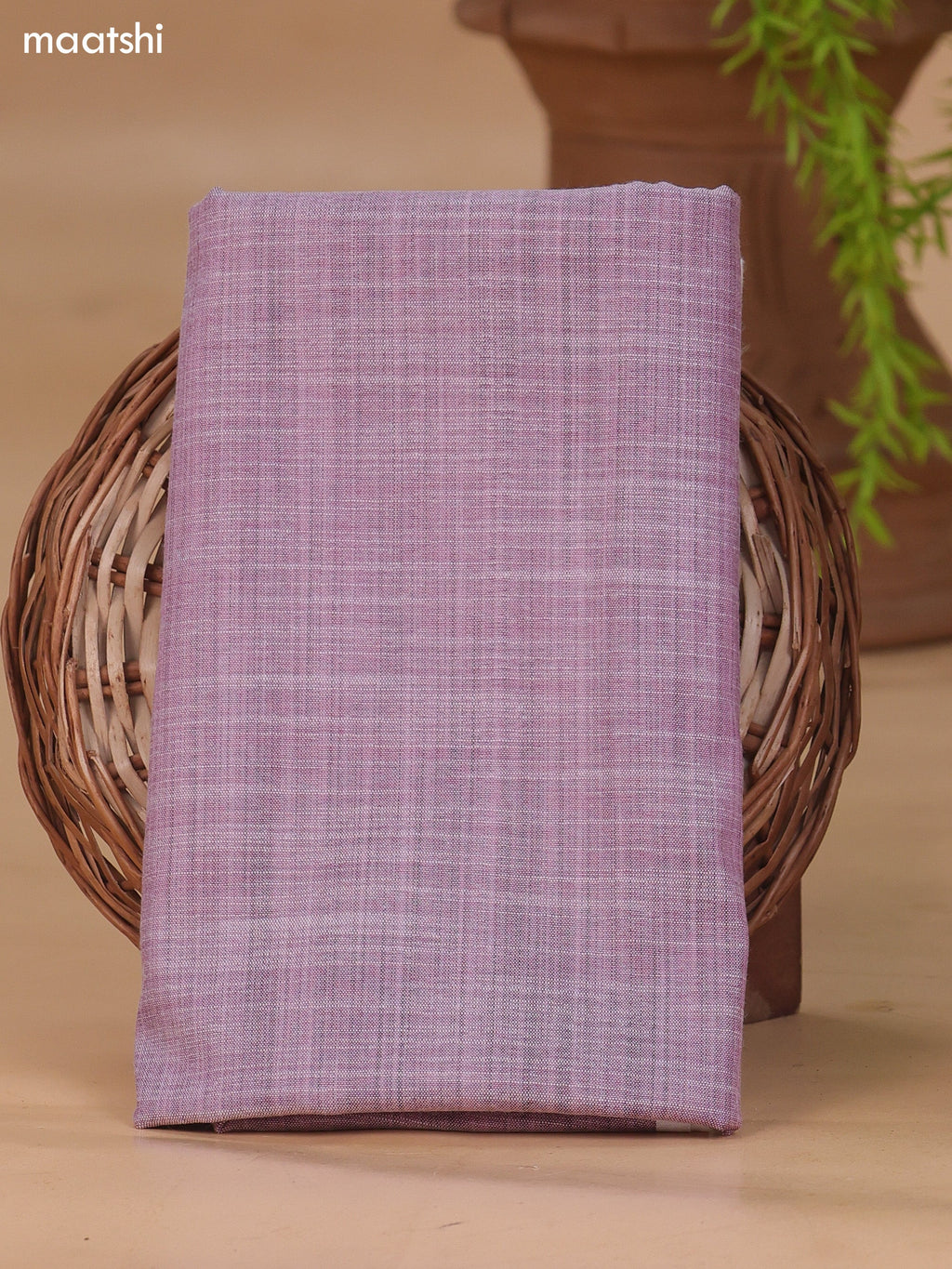 Pastel Purple and Cotton Dress Material With Floral Buttas & Embroidery Work Neck Pattern and Bottom & Dupatta