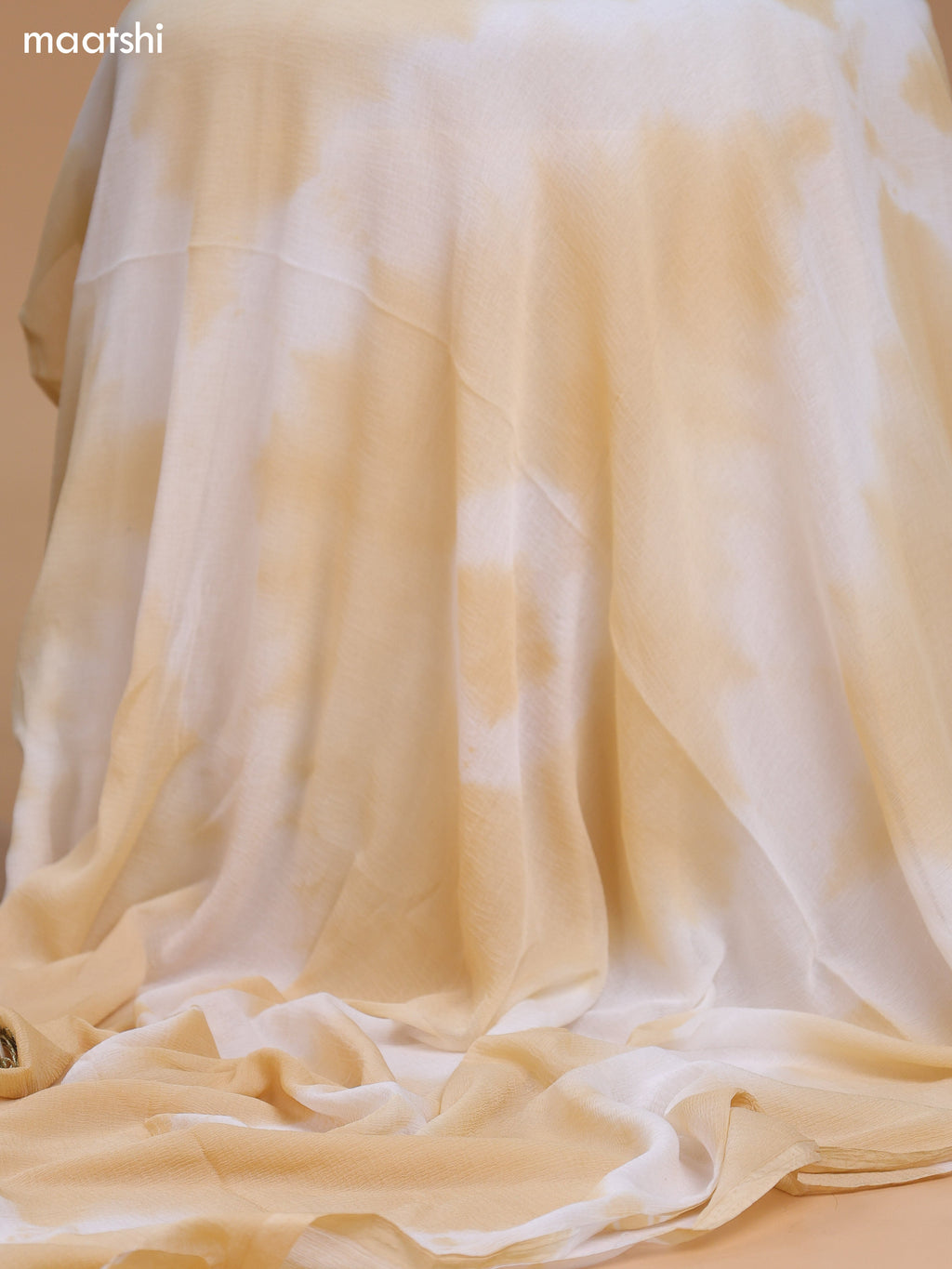 Cream and Off White Cotton Dress Material With Embroidery Work Neck Pattern and Bottom & Dupatta
