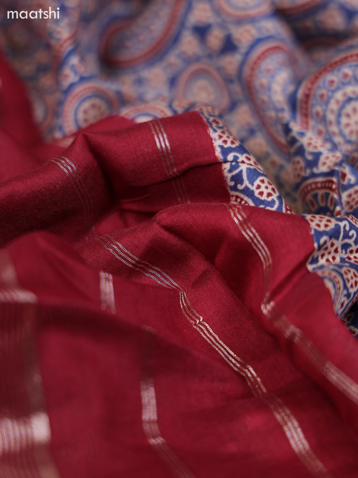 Off White and Blue Cotton Dress Material With Floral Butta Prints & Embroidery Work Neck Pattern and Bottom & Dupatta