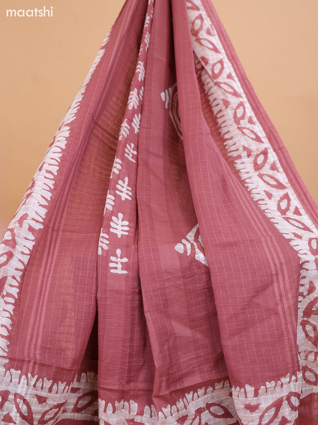 Mauve Pink Cotton Dress Material With Floral Prints & Embroidery Work Buttas and Bottom & Dupatta