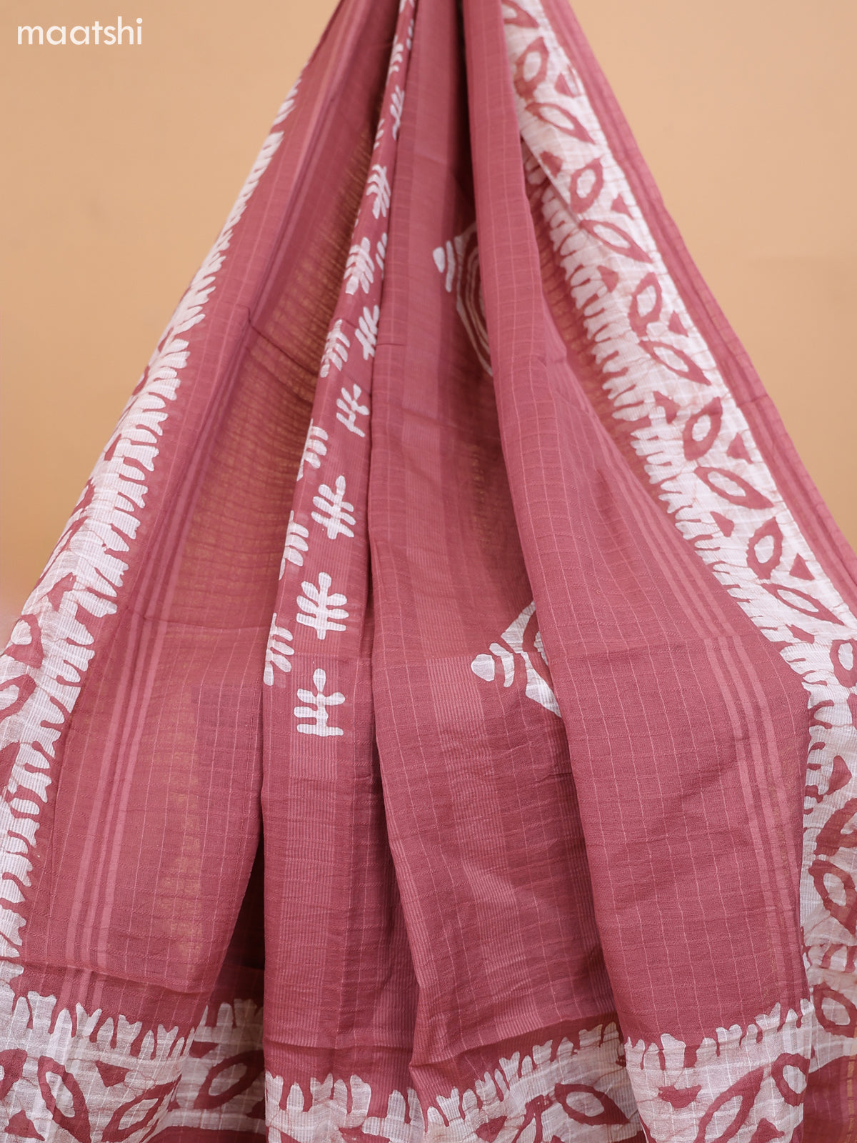 Mauve Pink Cotton Dress Material With Floral Prints & Embroidery Work Buttas and Bottom & Dupatta