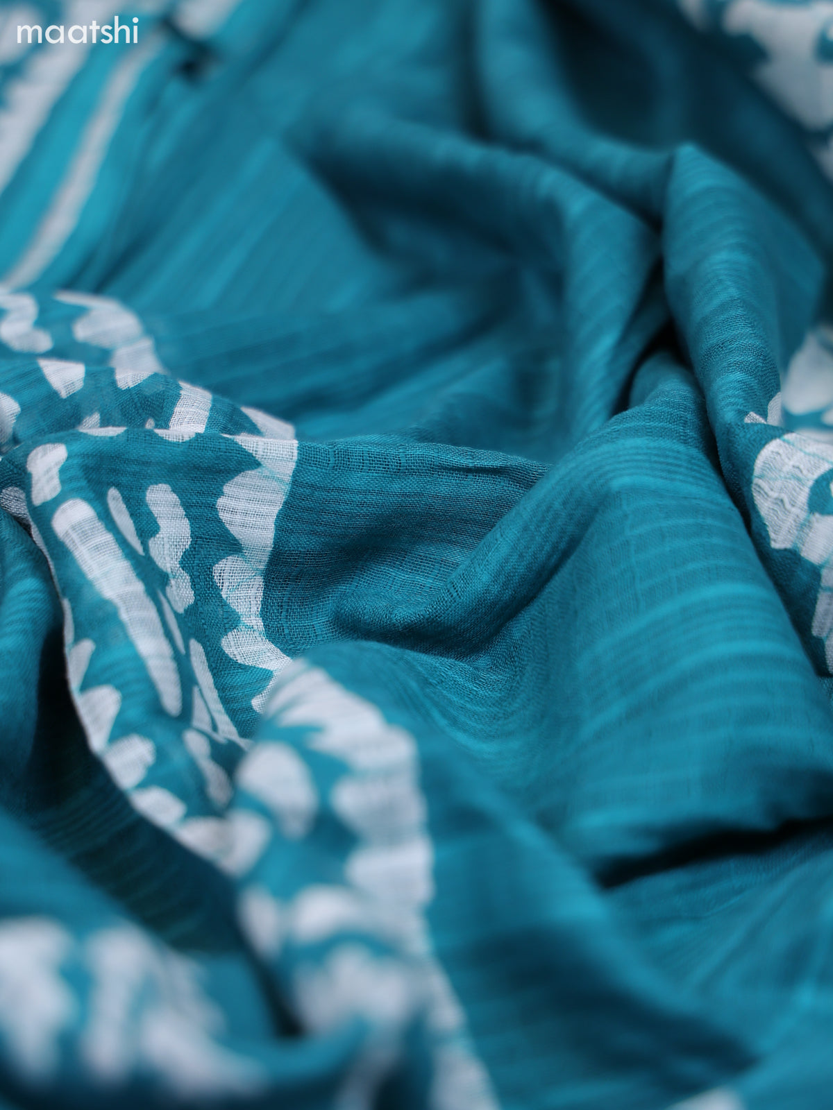 Green and Off White Cotton Dress Material With Prints and Bottom & Dupatta