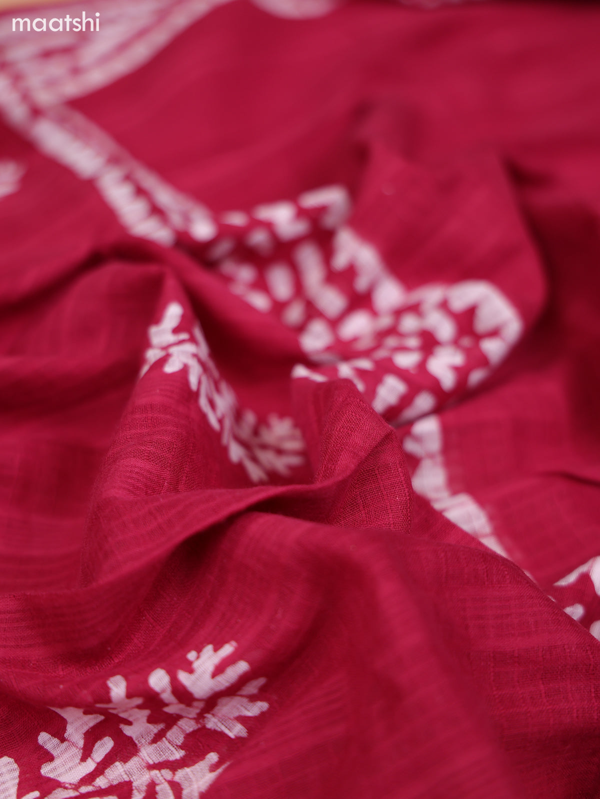 Maroon and Off White Cotton Dress Material With Prints and Bottom & Dupatta