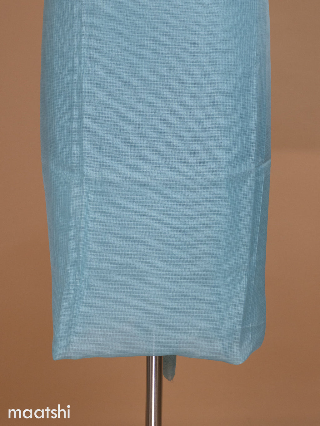 Teal Blue Kota Dress Material With Embroidery Work and Bottom & Dupatta