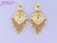 Dangler earrings off white with pearl hangings and pearl maatal