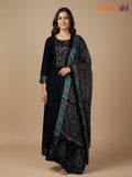 Black Chanderi Beaded Work Anarkali Suit