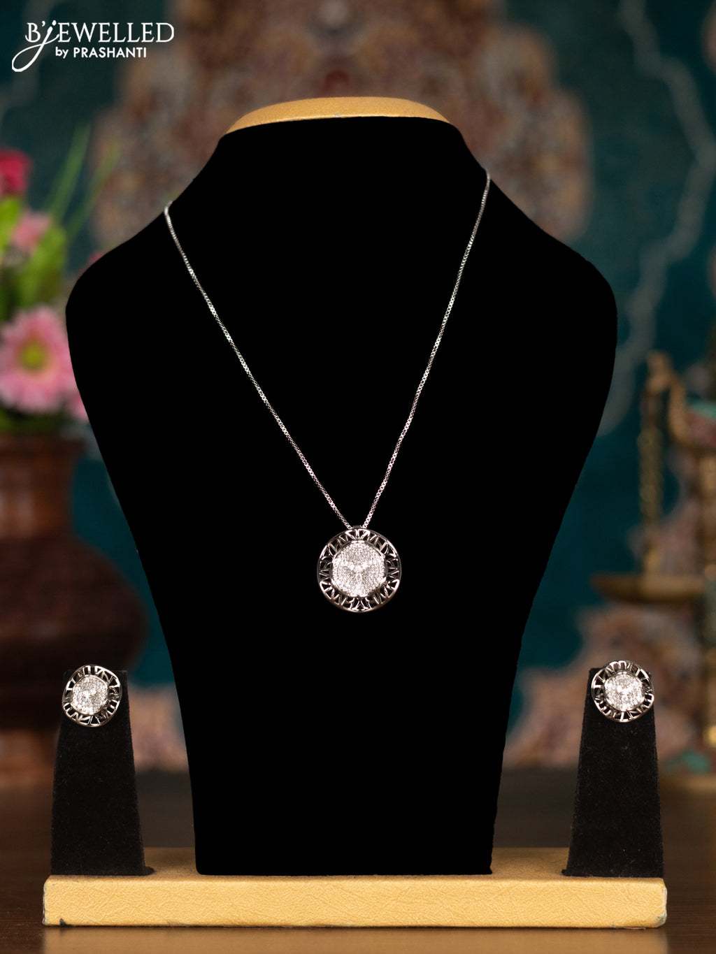 Silver chain with cz stones