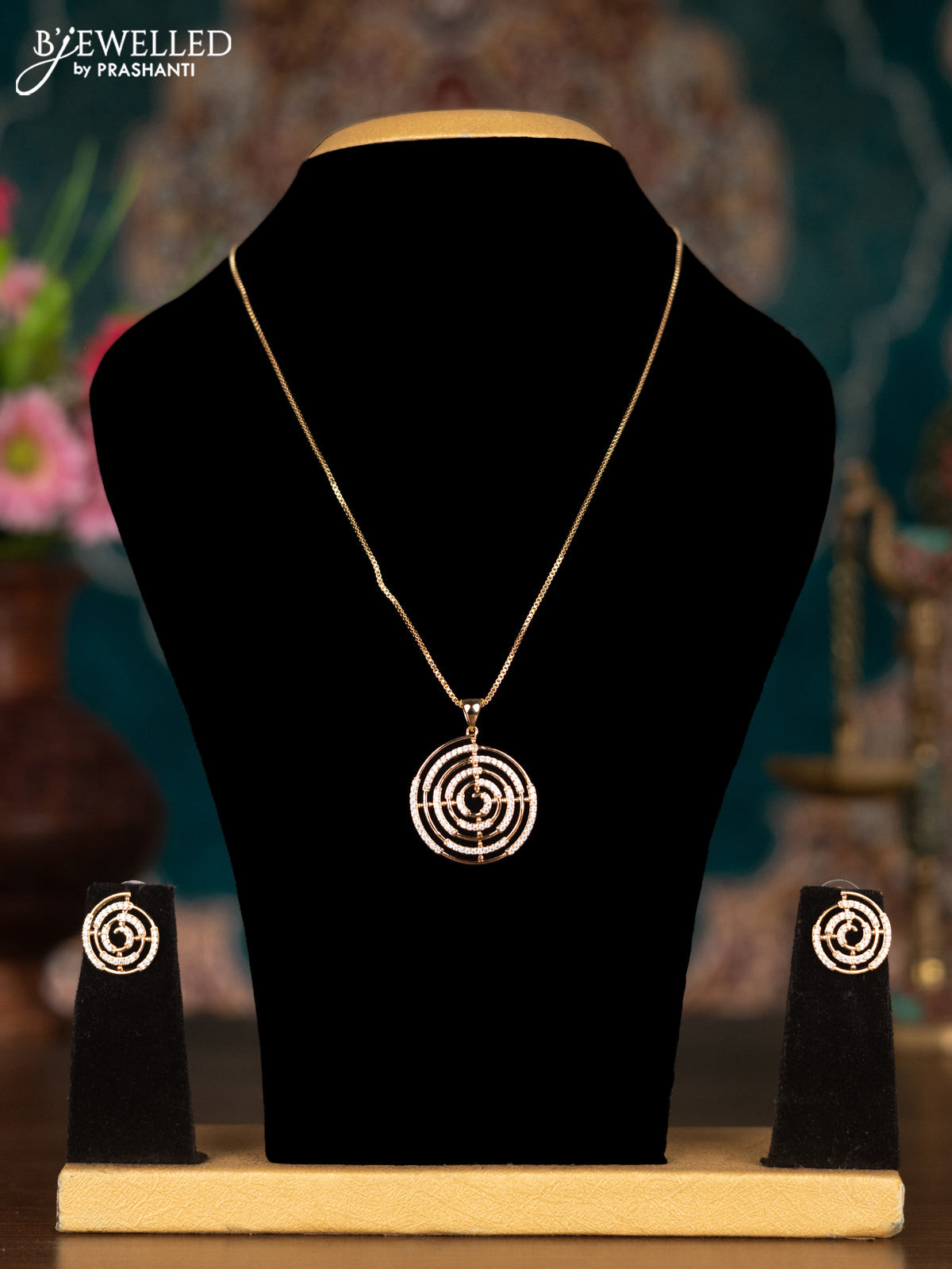 Gold chain with cz stones