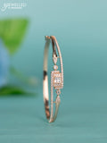 Rose gold bracelet with cz stones