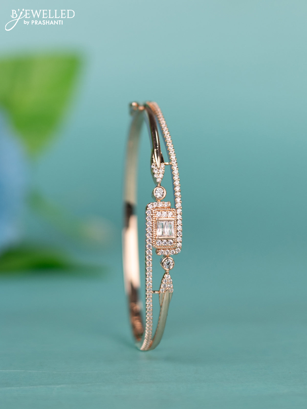 Rose gold bracelet with cz stones