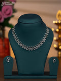 Zircon necklace manga pattern with cz stones