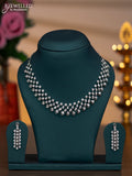 Zircon necklace with cz stones