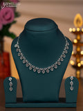 Zircon necklace with cz stones