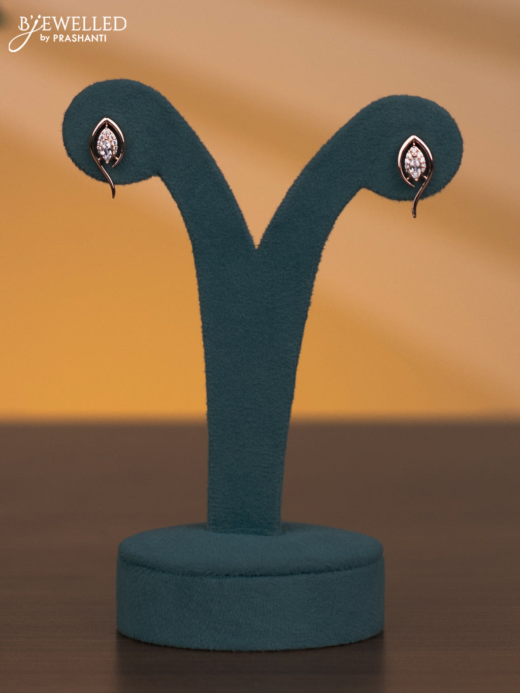 Rose gold necklace with cz stones