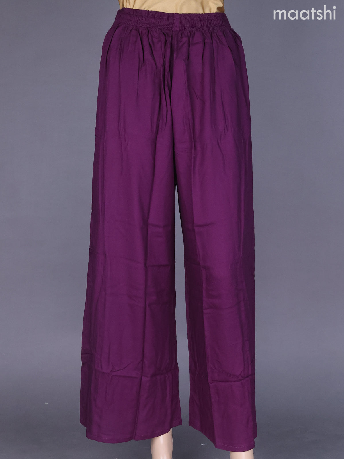 Deep Purple Cotton Palazzo Pant