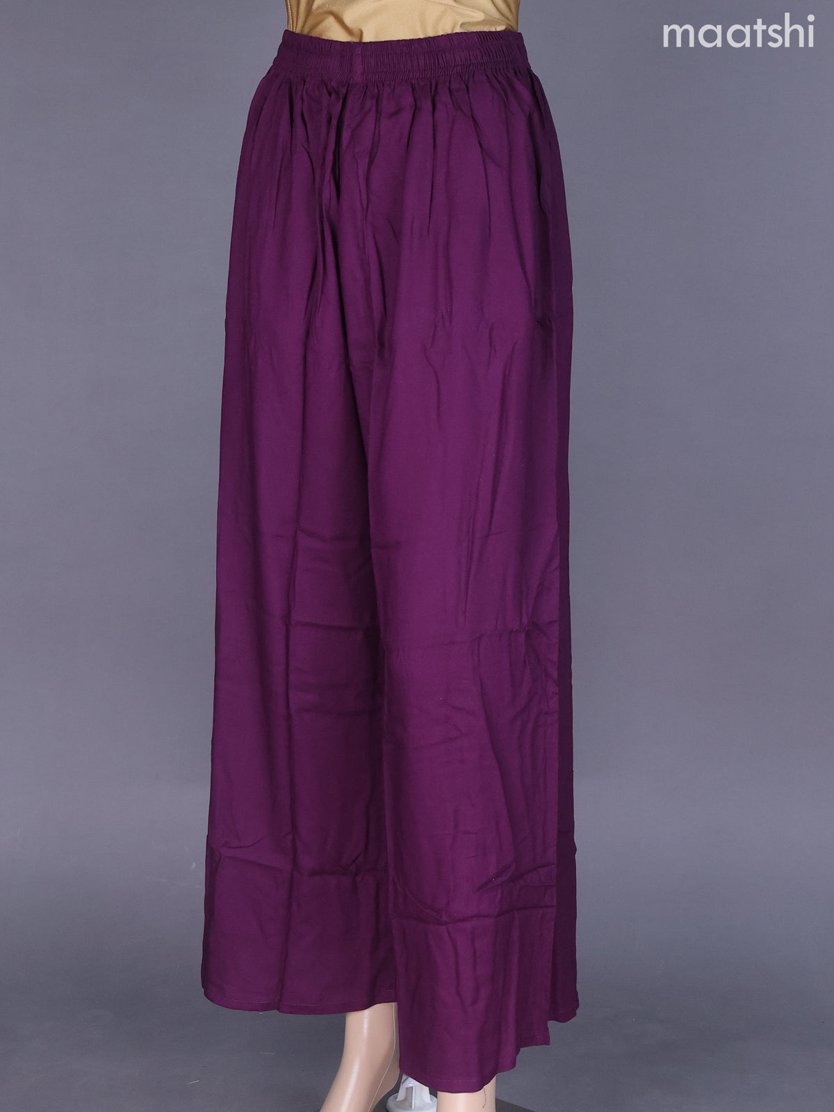 Deep Purple Cotton Palazzo Pant