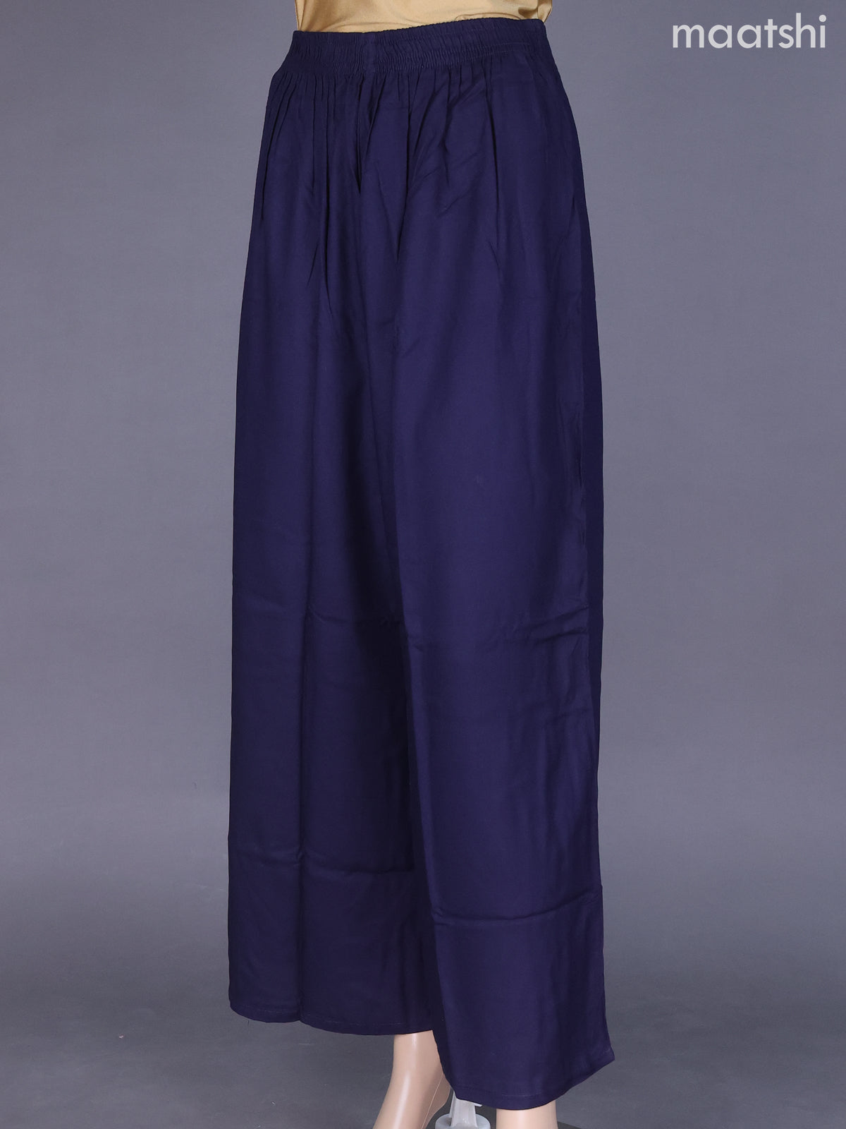 Navy Blue Cotton Palazzo Pant