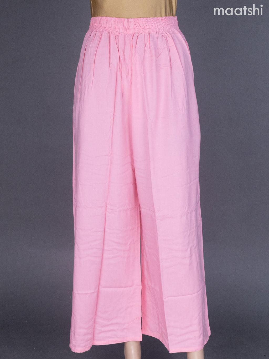 Peach Pink Cotton Palazzo Pant