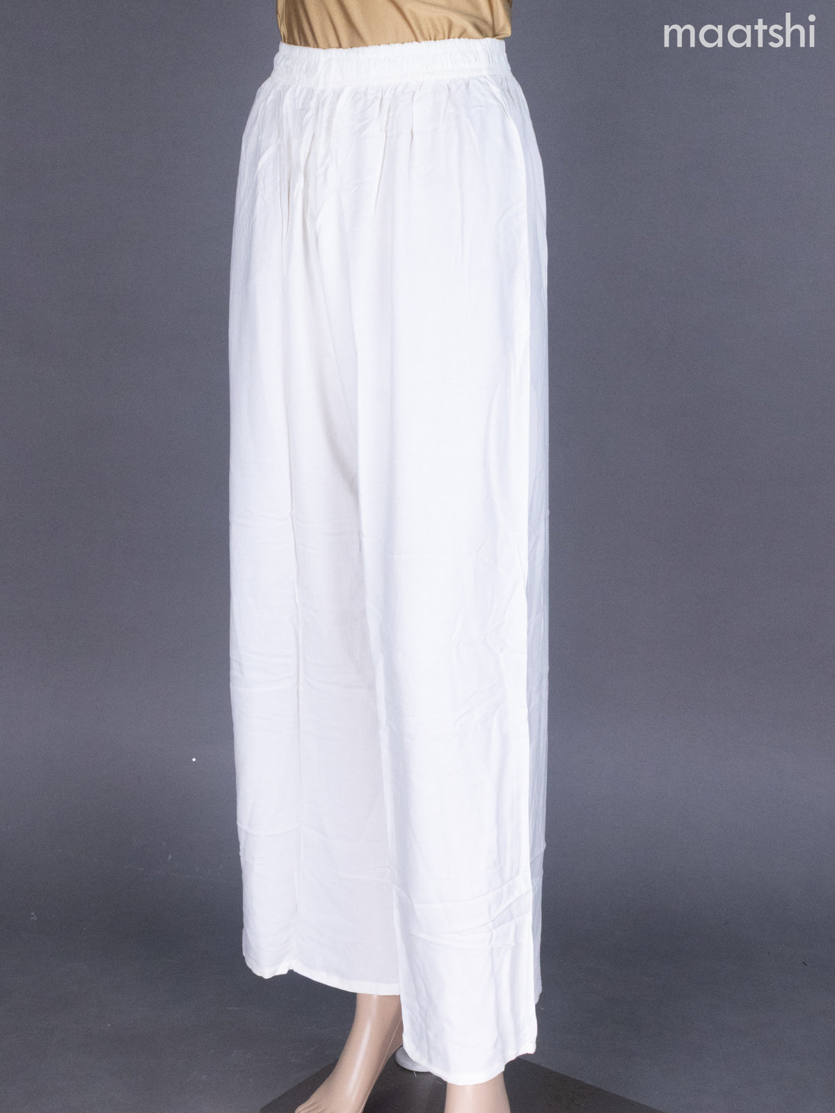 Cream Cotton Palazzo Pant