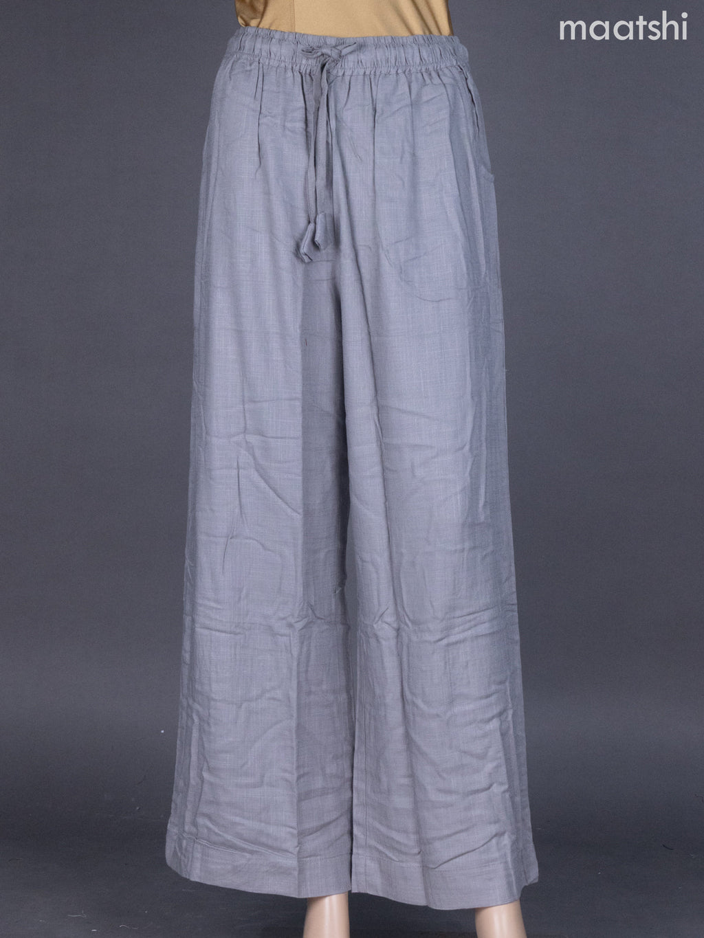 Grey Linen Cotton Palazzo Pant