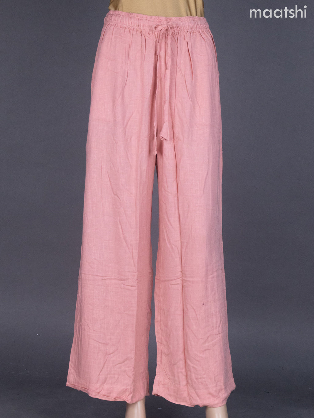 Peach Shade Linen Cotton Palazzo Pant