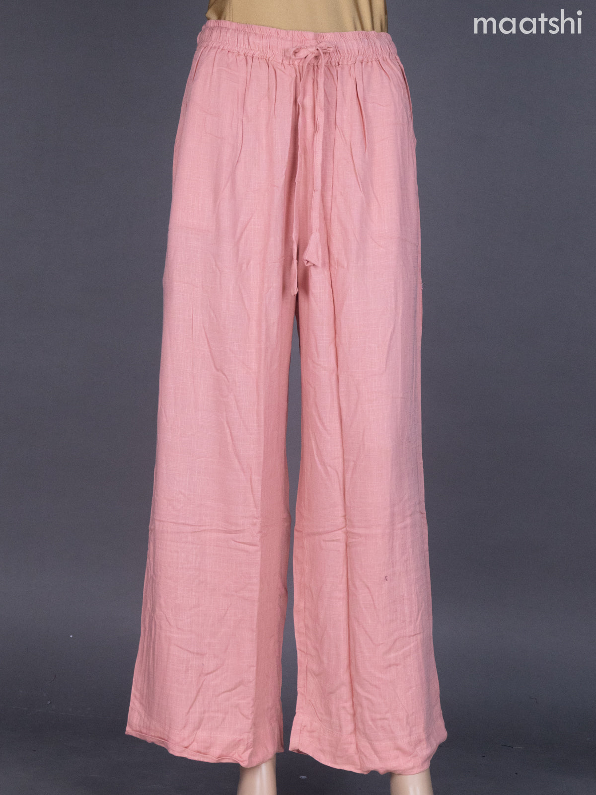 Peach Shade Linen Cotton Palazzo Pant