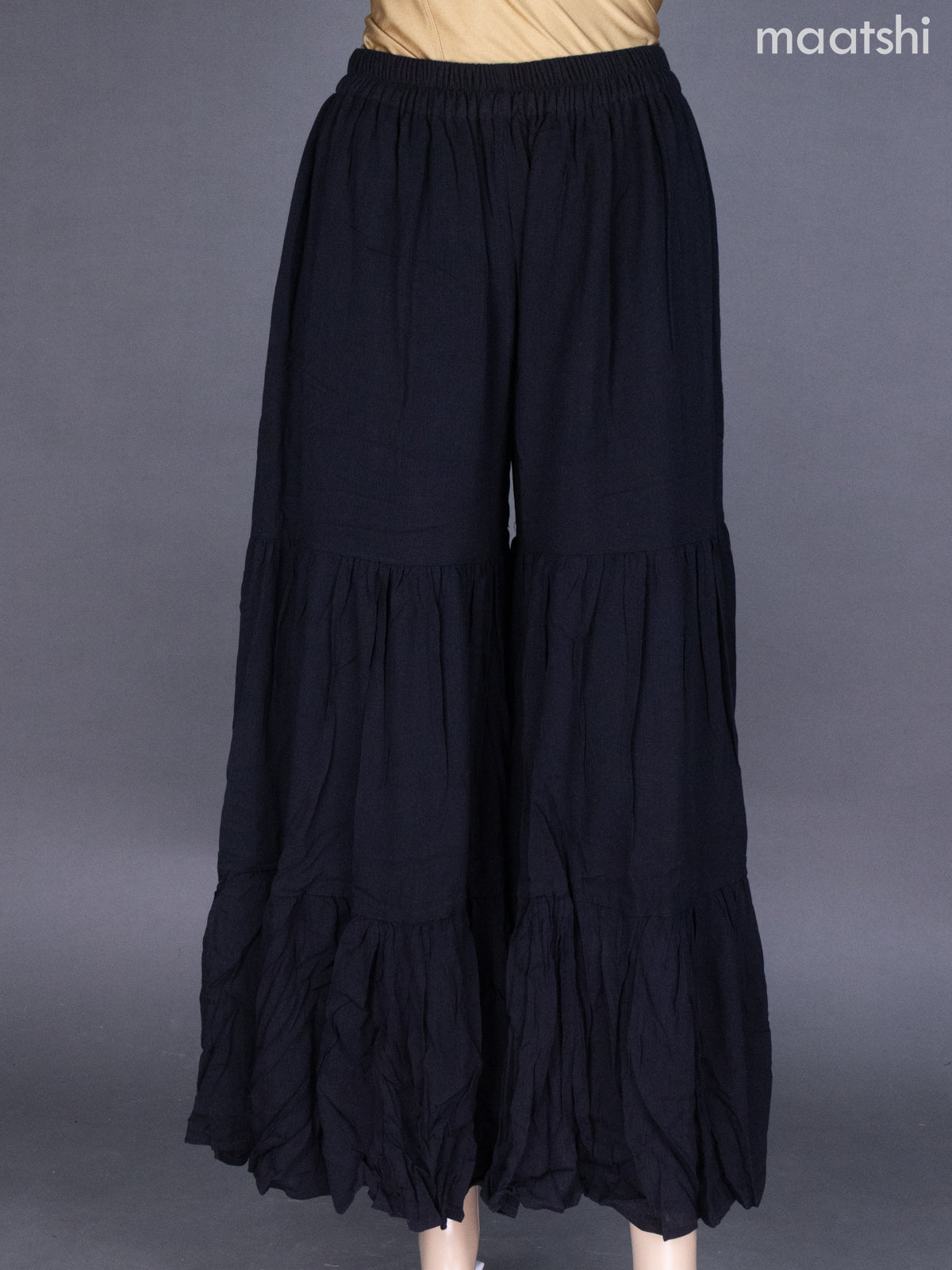 Black Cotton Sharara Pant