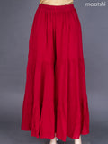 Maroon Cotton Sharara Pant