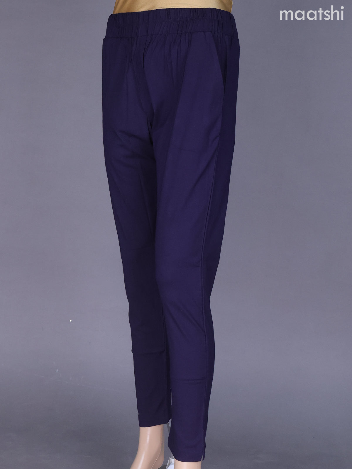 Navy Blue Cotton Stretchable Pant