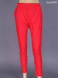 Red Cotton Stretchable Pant