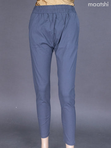 Grey Cotton Stretchable Pant