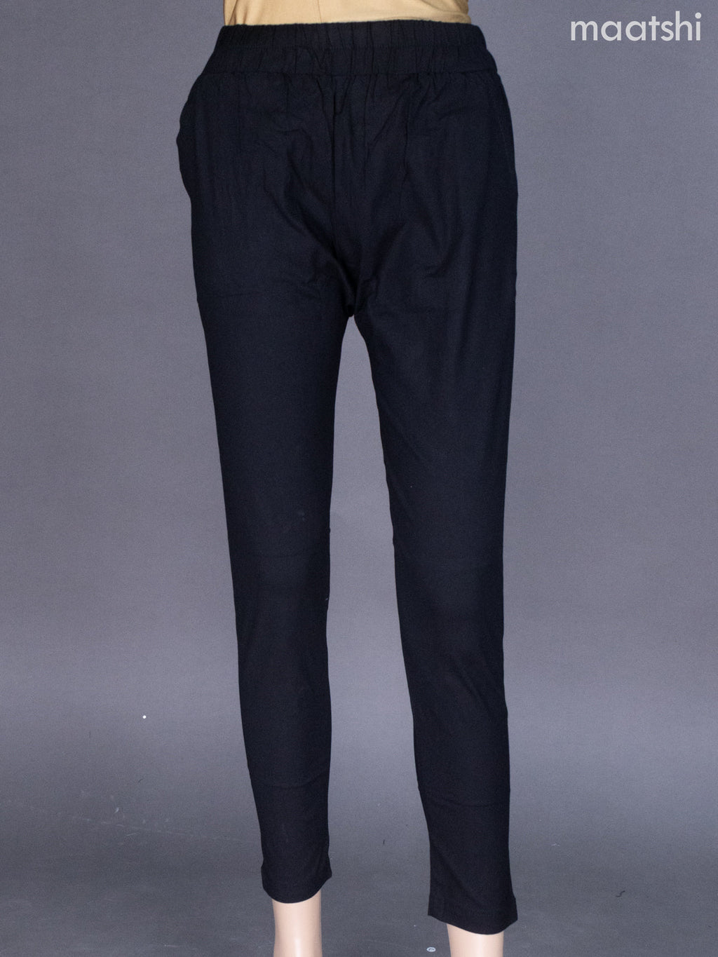 Black Cotton Stretchable Pant