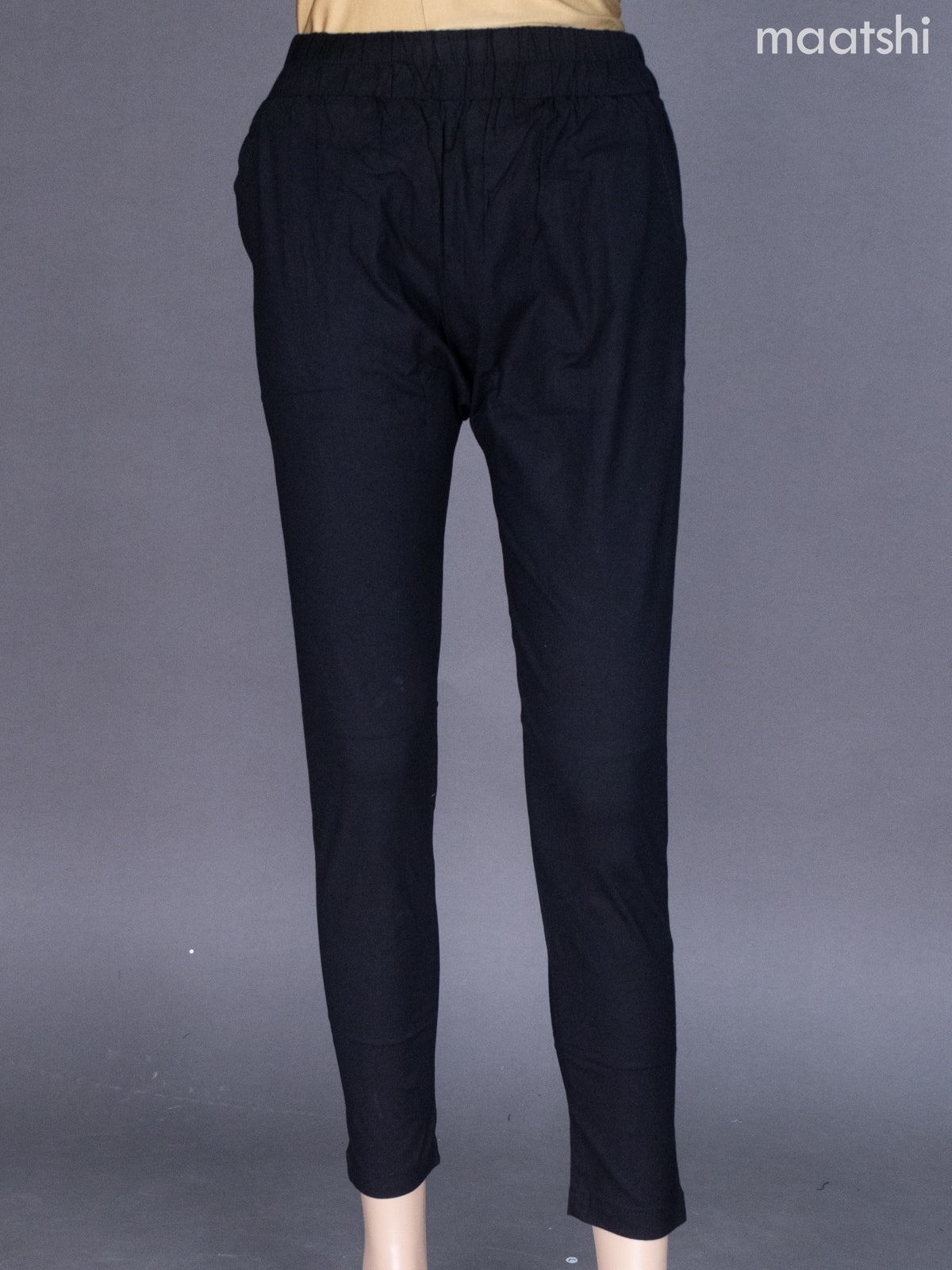 Black Cotton Stretchable Pant