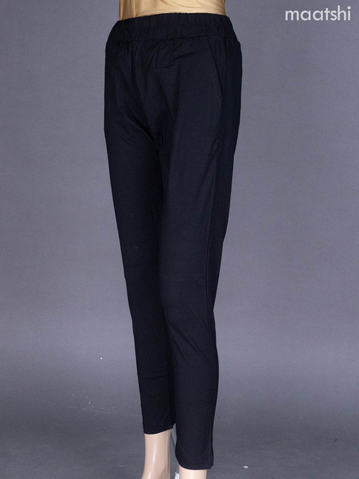 Black Cotton Stretchable Pant